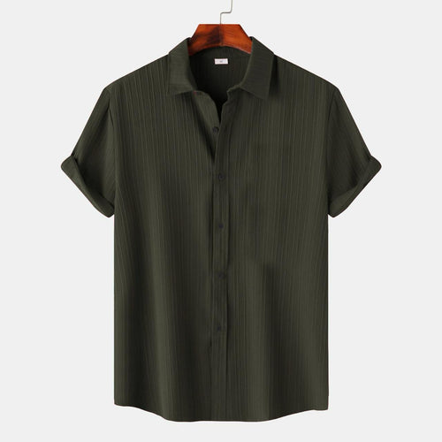 Mehendi Colour Premium Lining Structured Short Sleeve Shirt