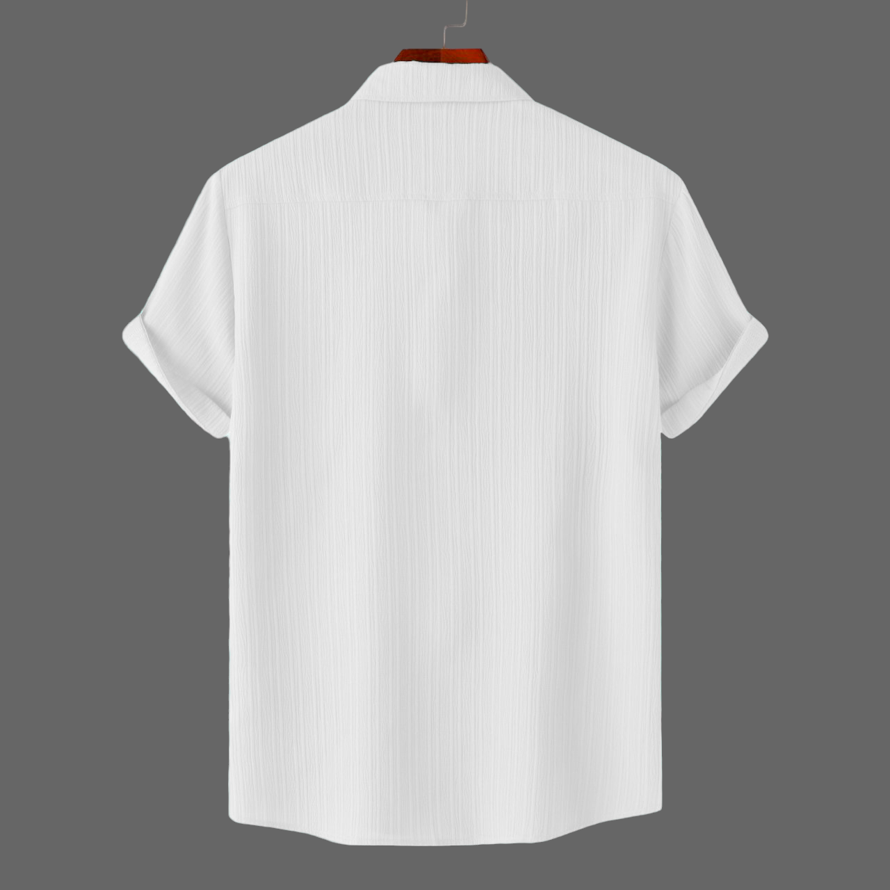 White Colour Premium Lining Structured Short Sleeve Shirt